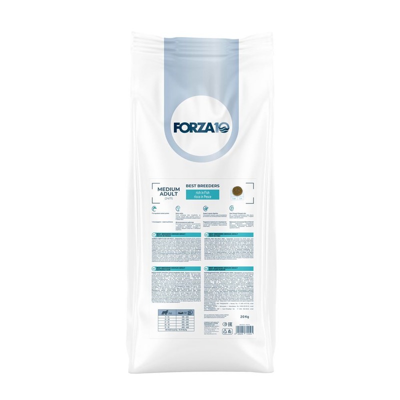 Forza10 Best Breeders (24/11) сухой корм для собак средних пород, с рыбой - 20 кг