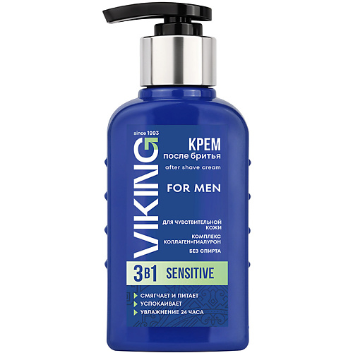 Крем после бритья VIKING Крем после бритья 3 в 1 для чувствительной кожи After Shave Cream For Men Sensitive