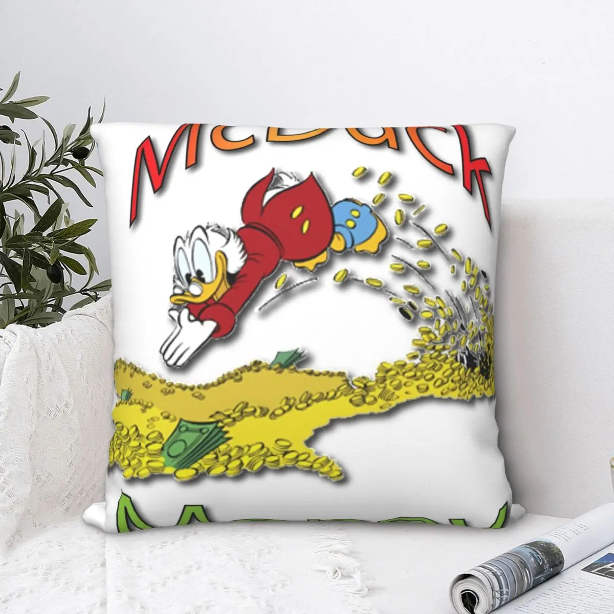 Квадратный чехол для подушки sкриge McDuck креативный декоративный полиэстеровый