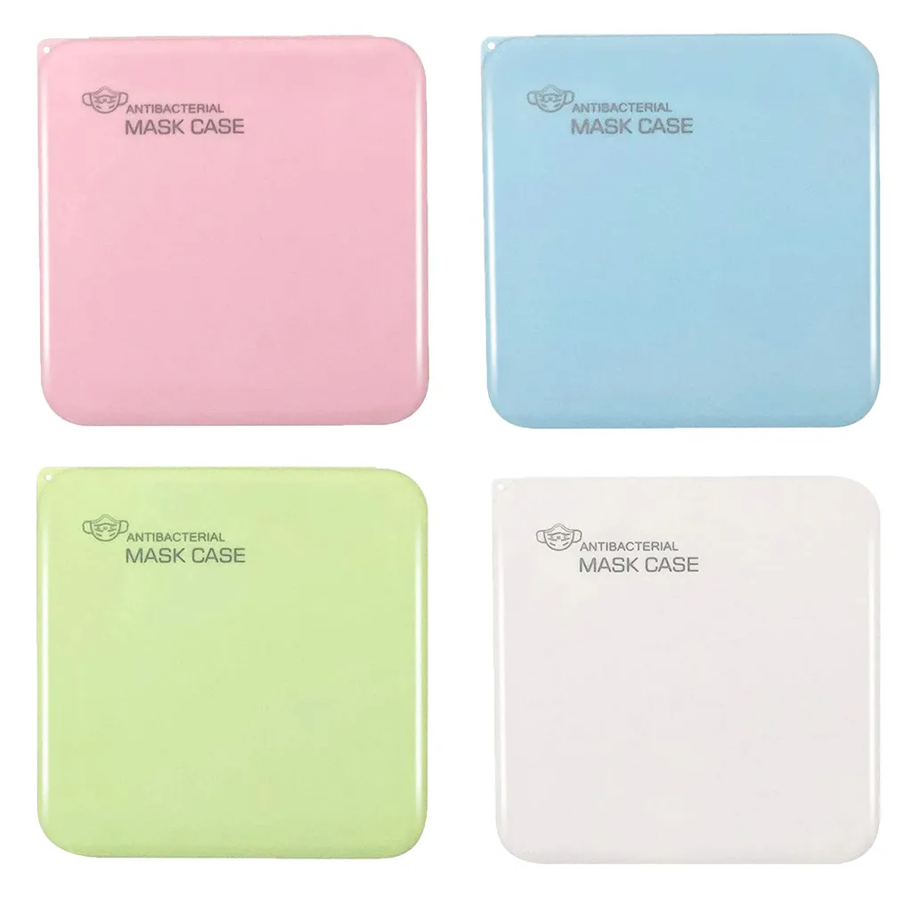 2020 4PC Face Mask Case Storage Box Portable Disposable Masks Container Safe Organizer | Красота и здоровье