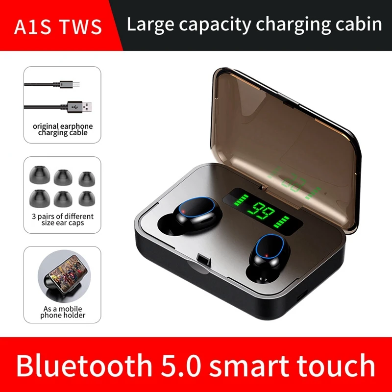 A2S TWS 5 0 Bluetooth гарнитура стерео наушники беспроводные спортивные для смартфона Xiaomi