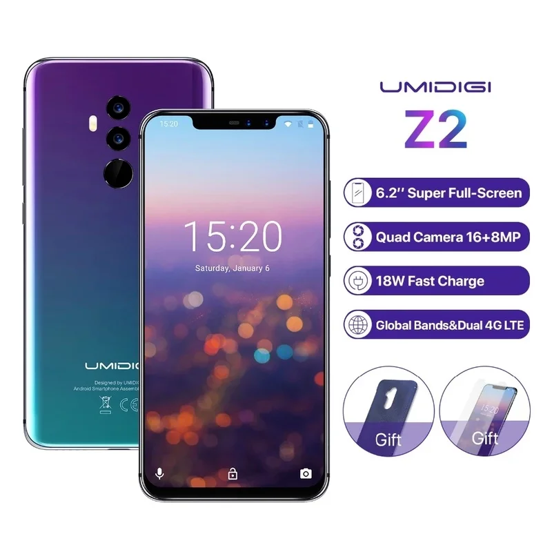 UMIDIGI Z2 Pro / керамическая версия 4G LTE смартфон 6 ГБ 128 Helio P60 Восьмиядерный 16 Мп 8
