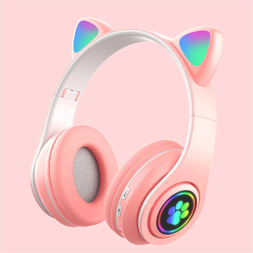 Bluetooth-наушники B39 складные с микрофоном и кошачьими ушками | Электроника