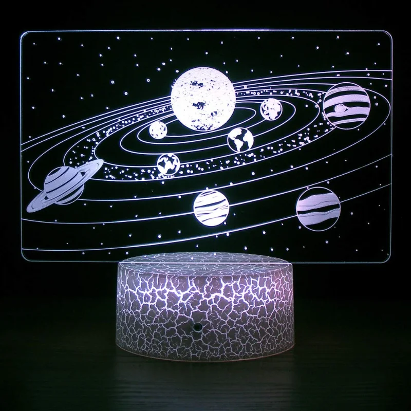 Система Olar 3D лампа с оптической иллюзией Вселенная космос галактика ночник