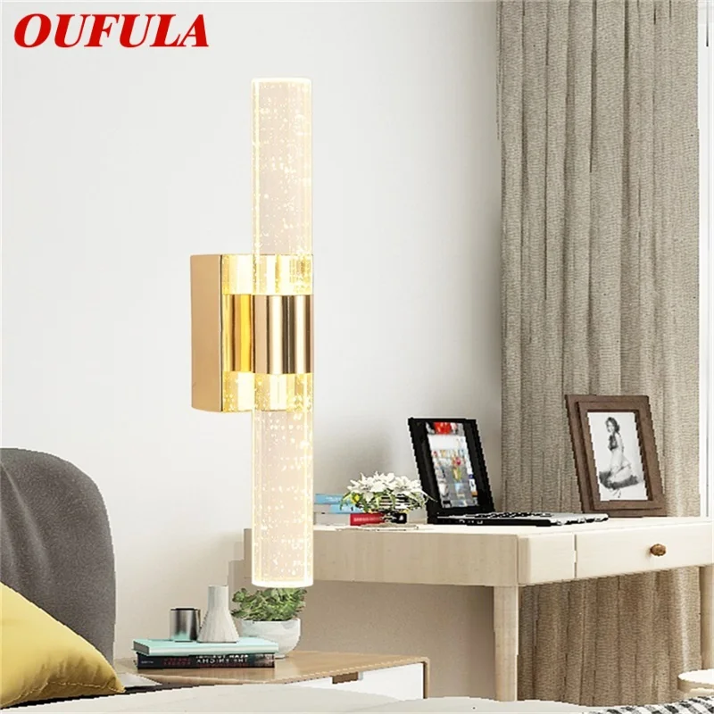 OUFULA Wall Sconces Lamps LED Modern Luxury Indoor Simple Crystal Lights For Home Bedroom |