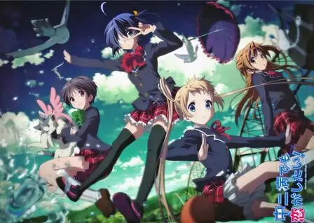 24 стиля на выбор Chuunibyou Demo Koi Ga Shitai аниме художественная пленка Шелковый постер
