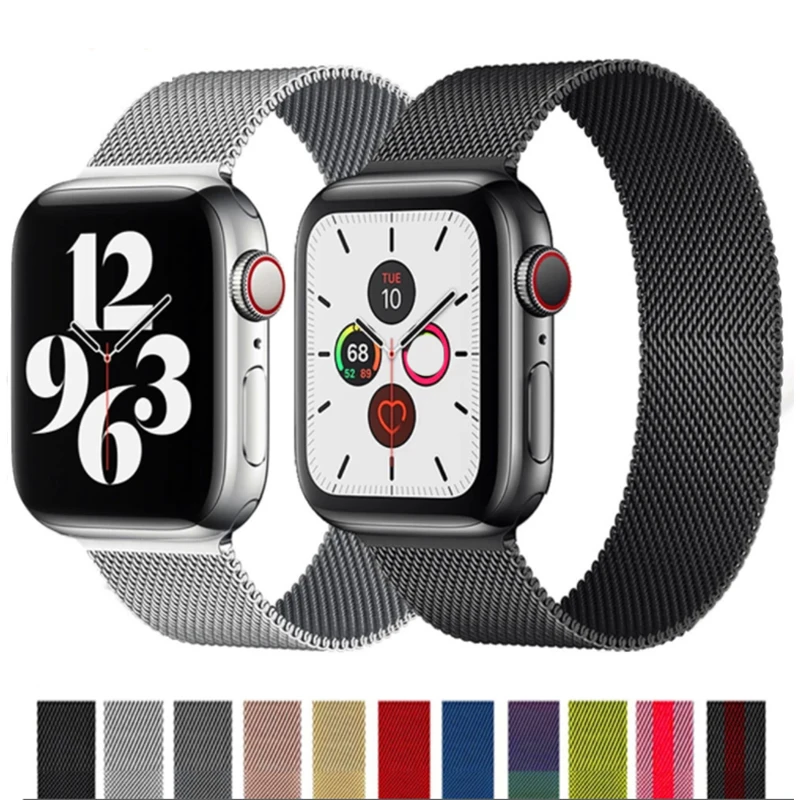 Ремешок COBRAFLY для Apple watch band 44 мм 40 38 42 браслет из нержавеющей стали с петлей iwatch series