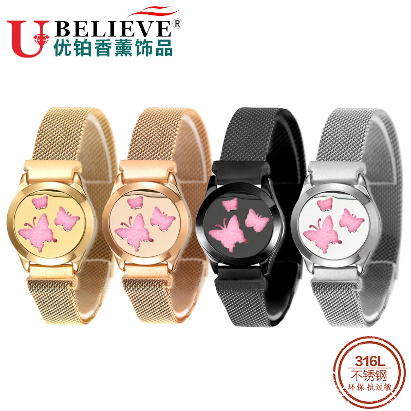 Сетчатый Браслет Ubelieve из нержавеющей стали для часов браслеты пояса женщин