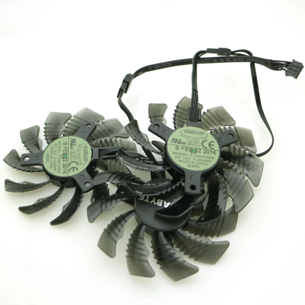 T128010SM DC12V 0.20AMP 75 мм 4Pin VGA вентилятор для Gigabyte GTX670 GTX580 560ti GTX770 охлаждающий