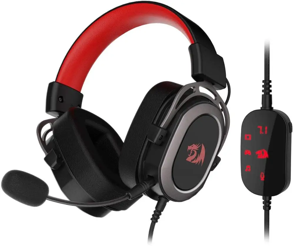 Проводная игровая гарнитура Redragon H710 Helios USB 7 1 объемный звук память поролоновые