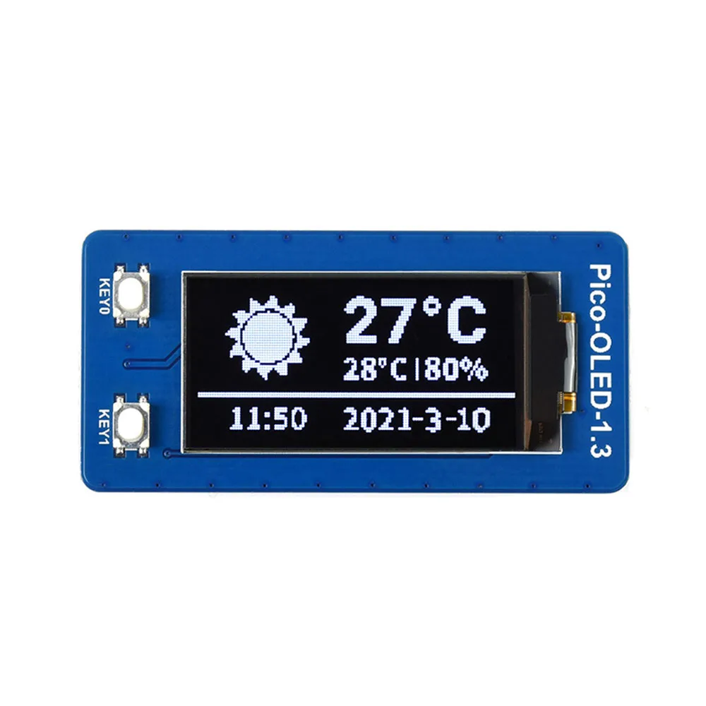 Модуль OLED Waveshare 1 3 дюйма для Raspberry Pi Pico 64 × 128 пикселей встроенный драйвер SH1107