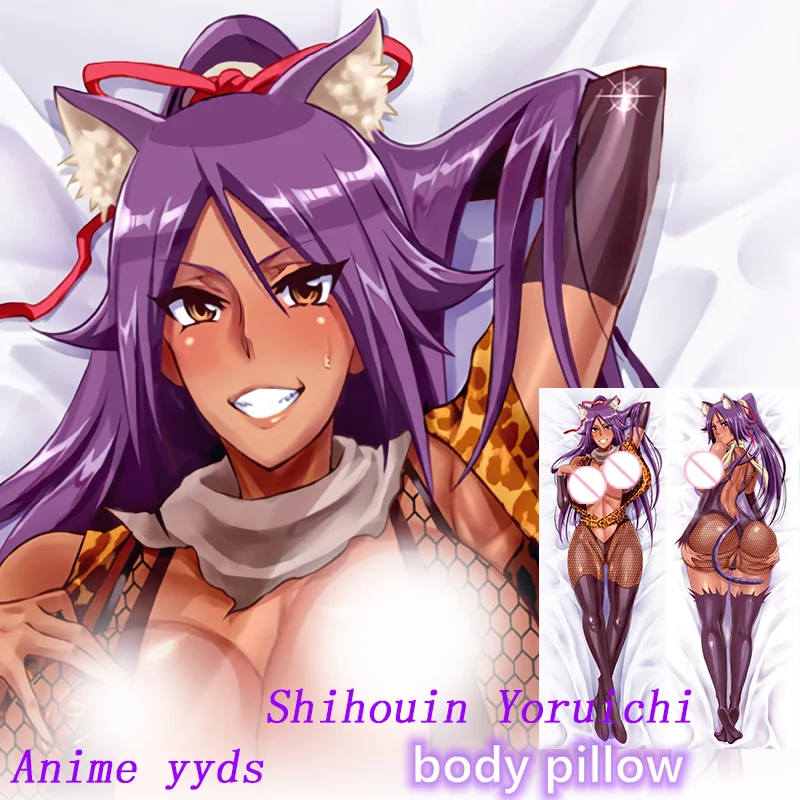Подушка для тела Dakimakura Anime Shihouin Yoruichi отбеливающая Двусторонняя наволочка с