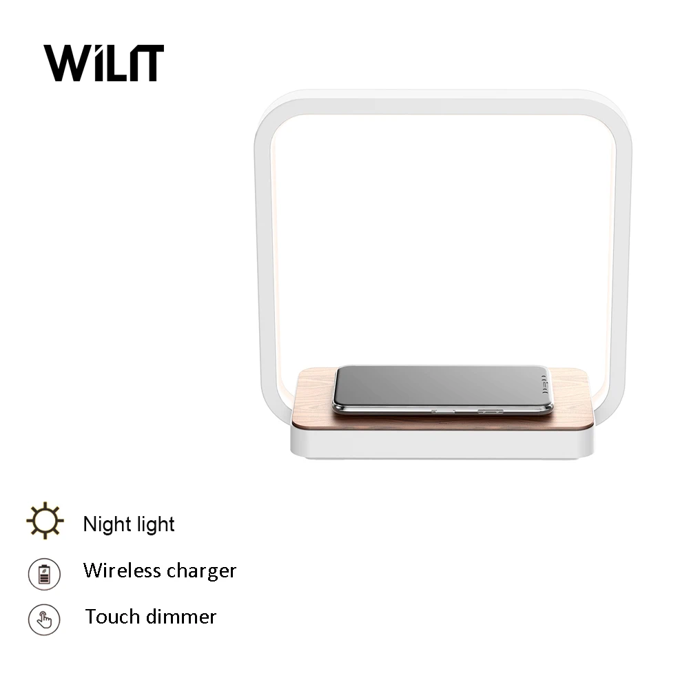 Wilit Modern Table Lamps For Bedroom Study Reading Lights Bedside Touch Dimming Lighting Luminaria Phone Wireless Charging | Лампы и