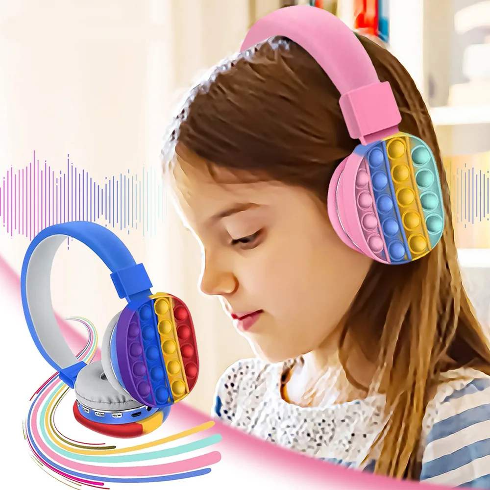 Bluetooth Headset Wireless Headphone Silicone POP Fidget Toys Earphone With Microphone For Kids Children Gifts | Электроника
