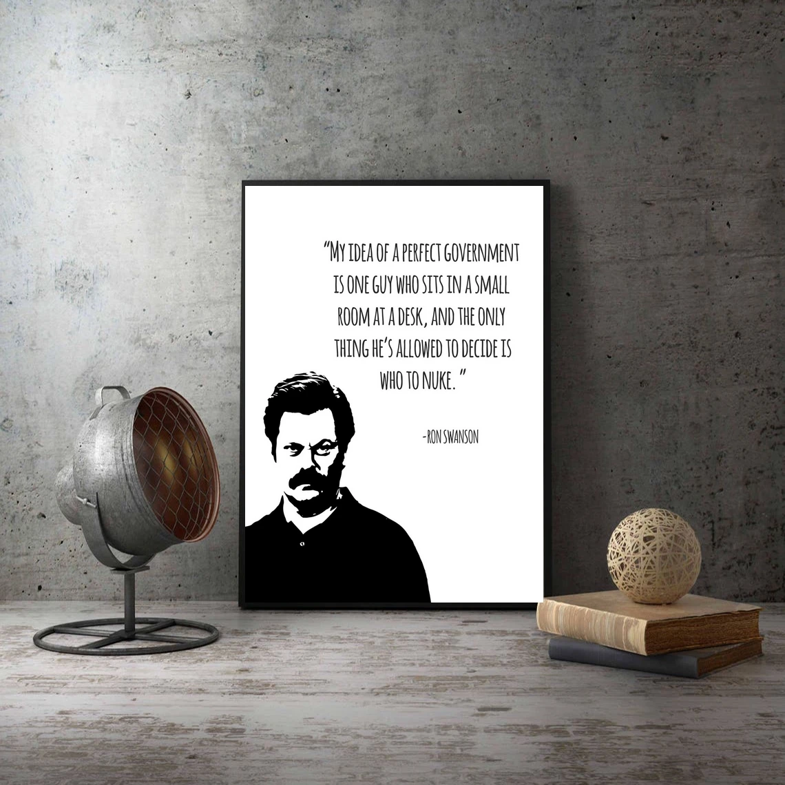 Парки и отдых плакаты с цитатами Ron Swanson развлечения искусственная кожа офисный