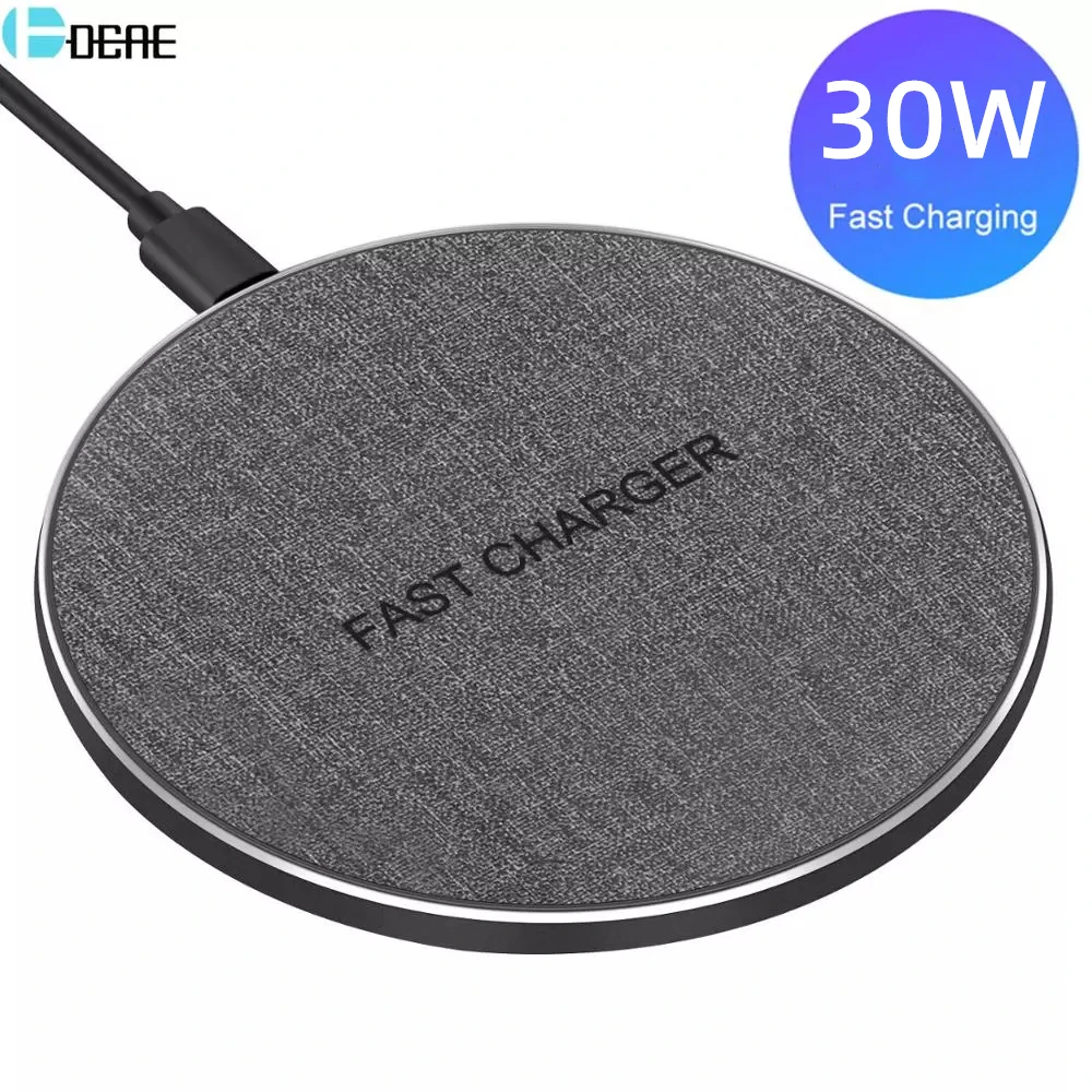 Беспроводное зарядное устройство QI Type C USB 30 Вт для IPhone 12 11 XS XR X 8 Samsung S20 S10 S9 Xiaomi Mi 10 9