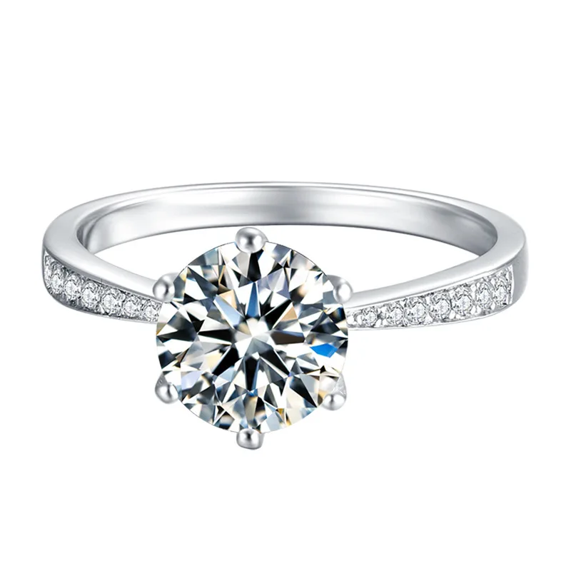 Кольцо inbeaut 2 Ct Moissanite серебряное кольцо с бриллиантом цвет D тестовый сертификат