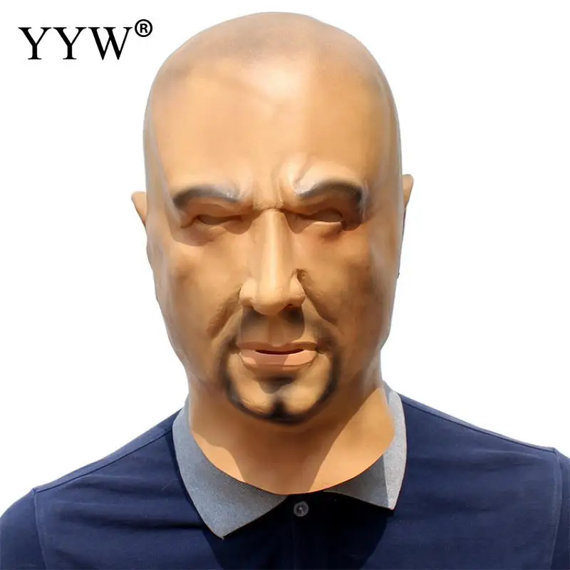 Full Head Male Man Masks Realistic Latex Human Mask Scary For Halloween Fancy Dress Mascaras Cosplay Horror Masker Party Masque | Дом и сад
