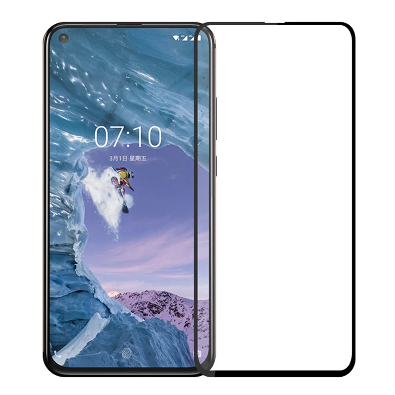 10 шт. 3D закаленное стекло для Nokia X71 TA-1172 Полный чехол 9H Защитная пленка Экранная защита.