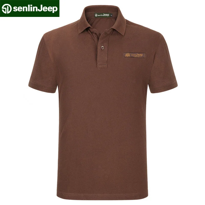 Senlin Jeep Brand New Men's Fashion Solid Polo Shirts Men Washed 100% Cotton Casual Tops Tee Shirt Male Camisa Masculina 8896 | Мужская