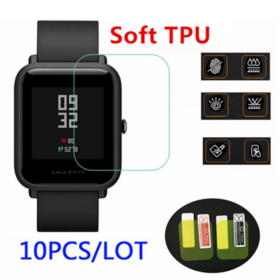 10 шт/Оптовая Продажа Оригинал для xiaomi huami Amazfit bip защита экрана ультра-тонкая