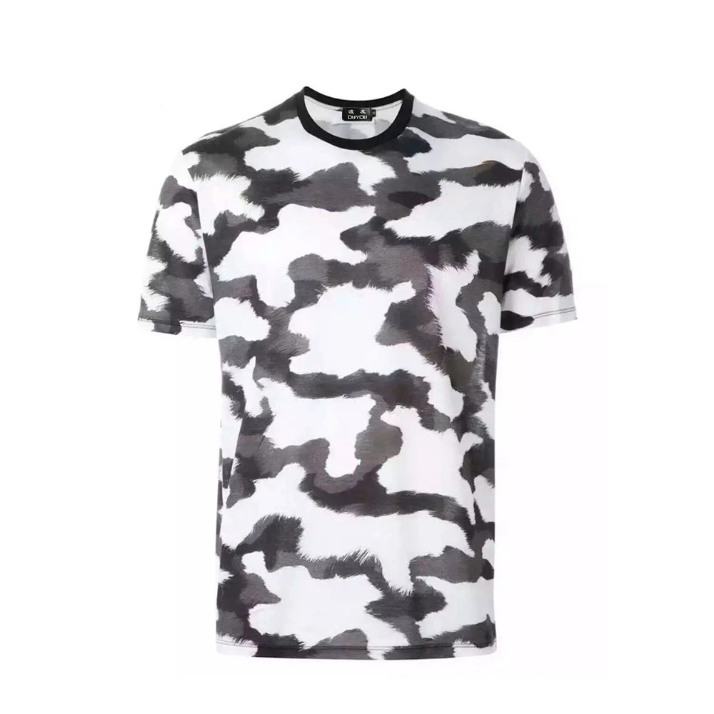 Камуфляжного цвета мужские хлопчатобумажные футболки Джерси Camisa Masculina брендовая
