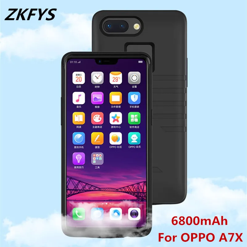 Чехол для аккумулятора s чехол OPPO A17X Внешний зарядки 6800 мАч портативный внешний