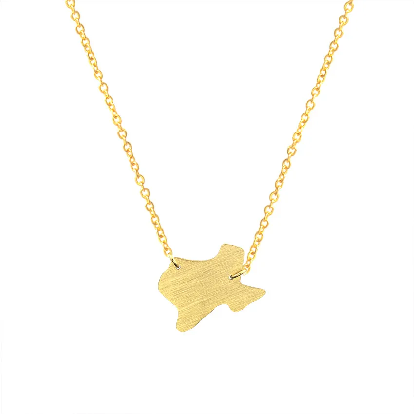 USA Map Texas Shape Pendants &amp Necklaces For Women Vintage Jewelry Stainless Steel Charm Chain Bijoux Femme Collier Bff Gifts | Украшения