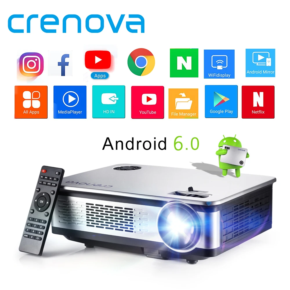 CRENOVA высококачественный проектор для android-устройств домашнего кинотеатра видео с