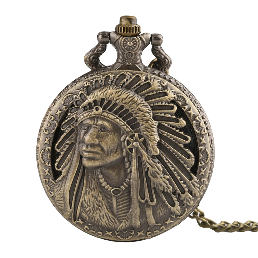 Classic The Indian Old Bronze Vintage Quartz Pocket for Men Women Shape Fshion Watches Fob Watch Popular Gifts | Наручные часы
