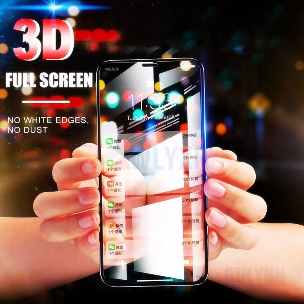 Закаленное стекло для Huawei Honor 8C 8A 8X 9 10 V10 Lite 3D полное покрытие Защита экрана P30 P20 Mate