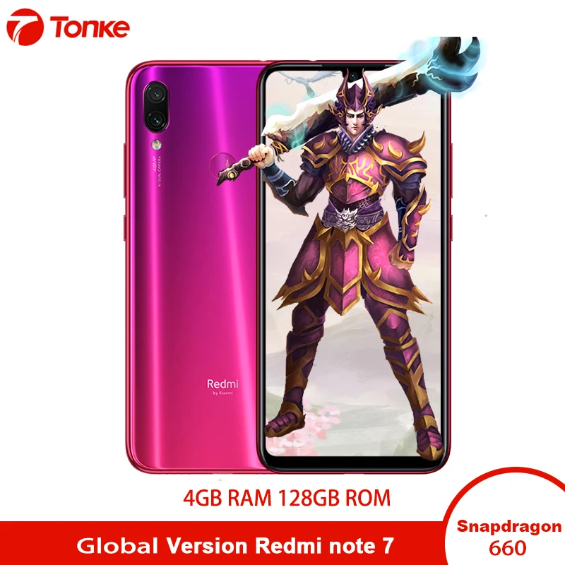 Глобальная версия xiaomi Redmi Note 7 4 GB Оперативная память 128 Встроенная телефона Snapdragon