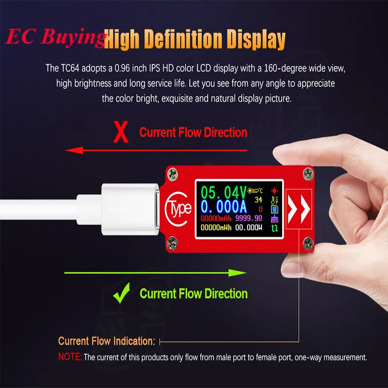 EC Buying TC64 USB-вольтметр и амперметр