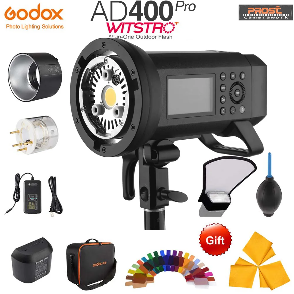 Godox AD400Pro WITSTRO Внешняя вспышка литий-ионная батарея TTL HSS Встроенная 2 4G