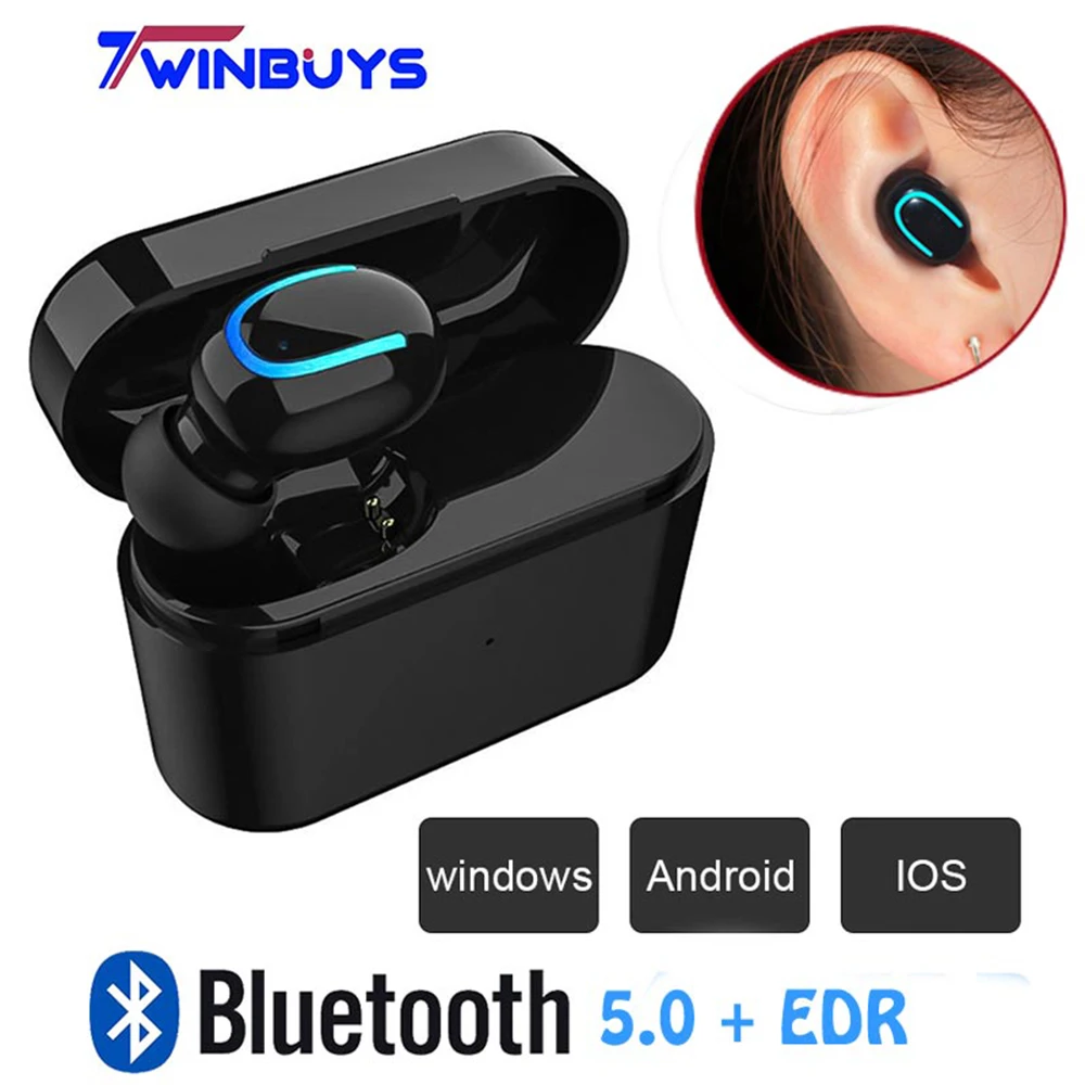 Twinbuys мини беспроводные Bluetooth наушники 5 0 HiFi стерео Спортивная гарнитура с