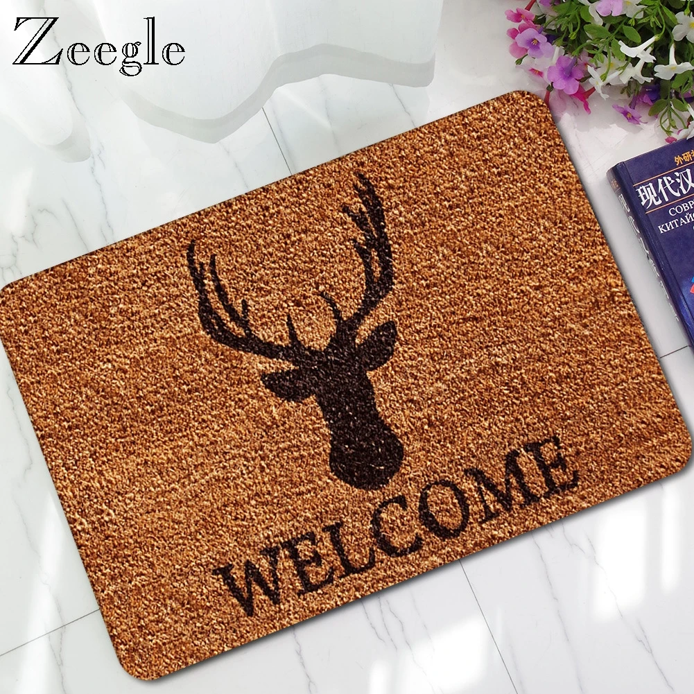 Zeegle Living Room Entrance Mats Kitchen Floor Mat Funny Doormat Anti-slip Bathroom Carpet Outdoor Rugs Bedroom Hallway Rug |