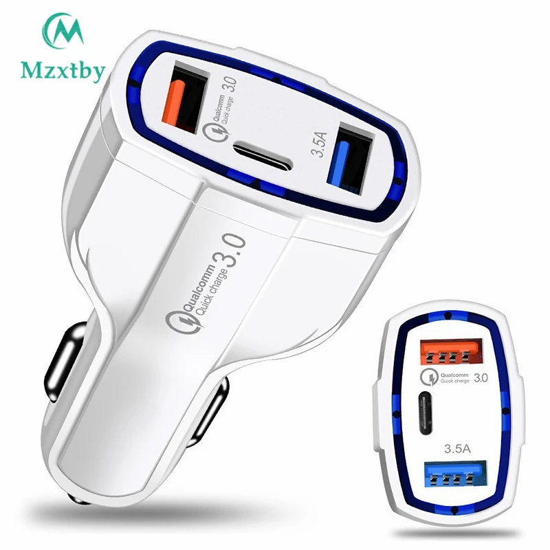 Автомобильное зарядное устройство для быстрой зарядки 3 0 USB C порт питания PD а IPhone