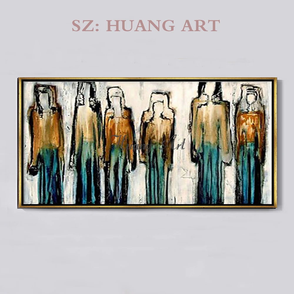 Characters highly skilled artists hand-painted creative city portrait canvas on hand made modern art abstract decoration hotel l | Дом и сад