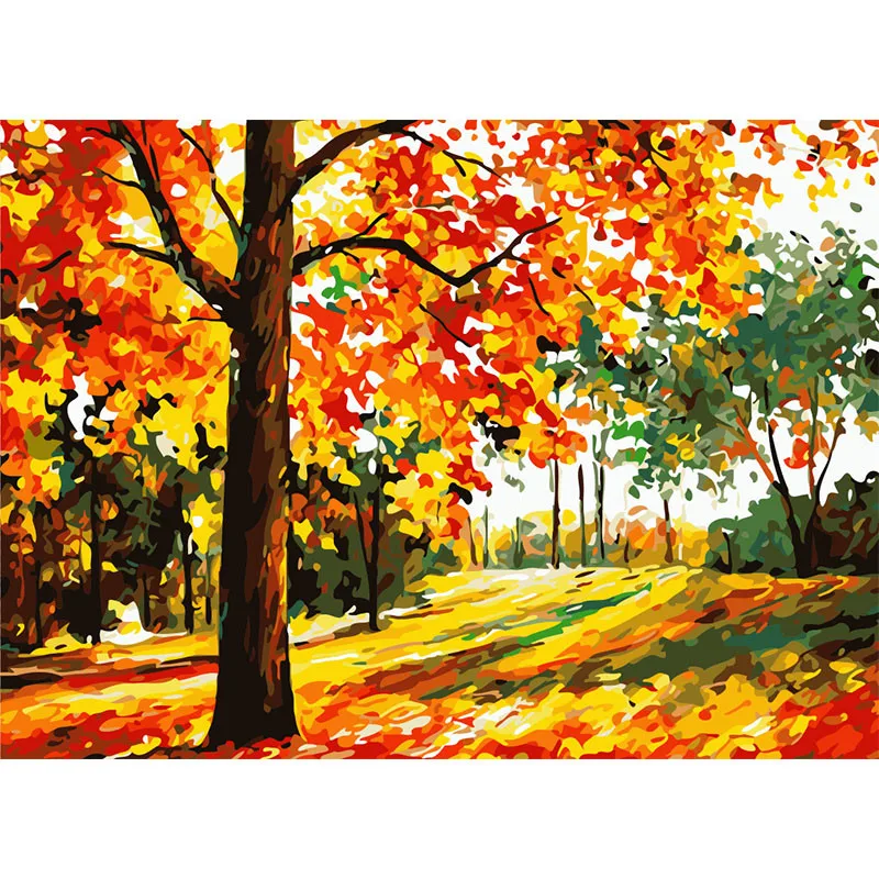 Maple Tree.40x50cm Painting By Numbers DIY wall Art Living Room Decoration Scenery Figure Animal Flower Cartoon | Дом и сад