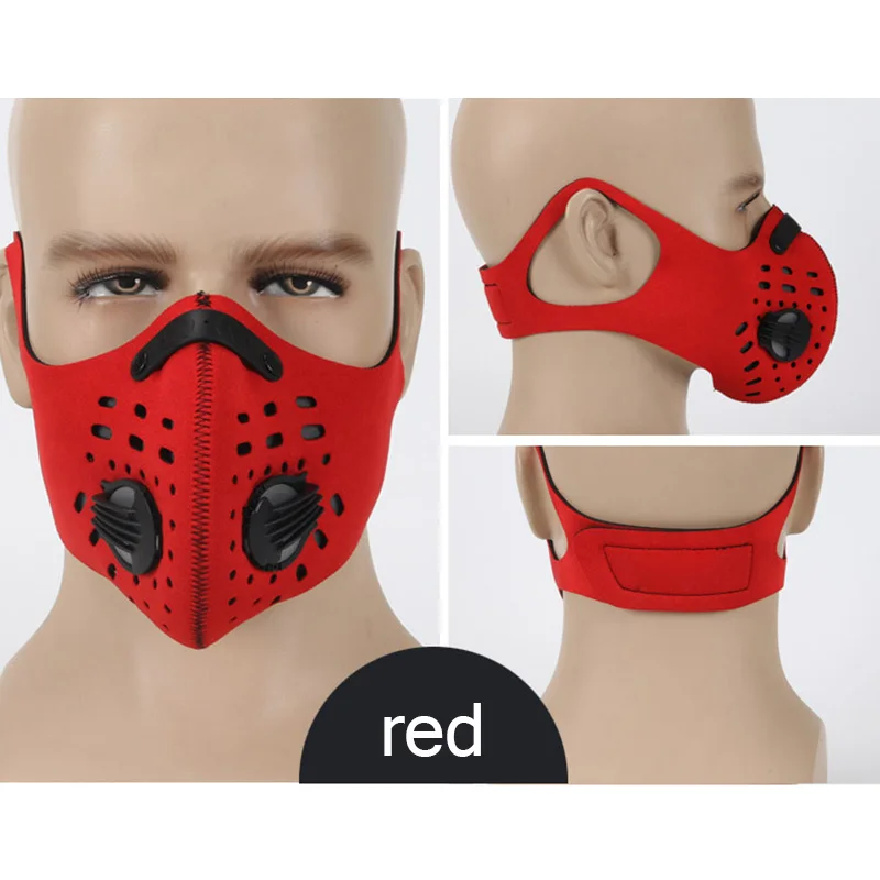 Activated Carbon Dustproof Mask Windproof Foggy Haze Motorcycle Bicycle Ski Outdoor Half Face Masks DM-19ING | Красота и здоровье