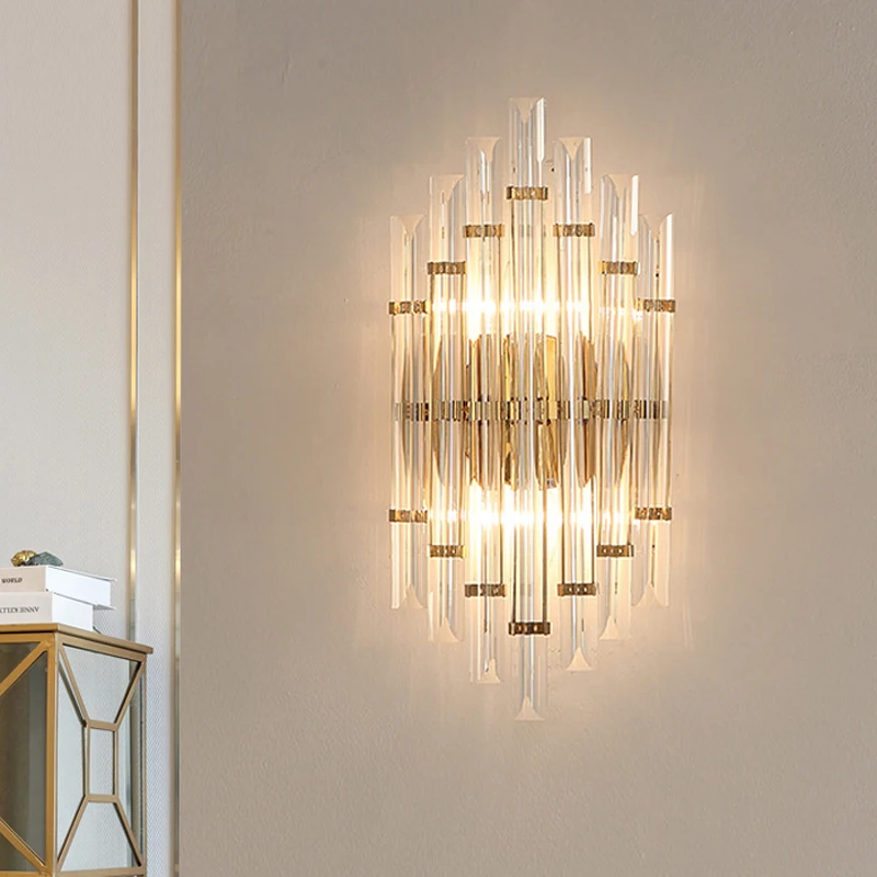 Living Room led Wall Lamps Creative Up Down Light Bathroom Fixture Crystal Sconces Restaurant Lights | Освещение