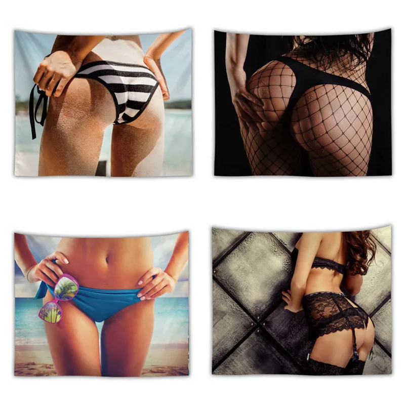 Dropshipping Sexy Women Tapestry Home Decor Wall Hanging Hippie Polyester Blanket Fabric Bedroom 180×230CM With 6M LED Light | Дом и сад