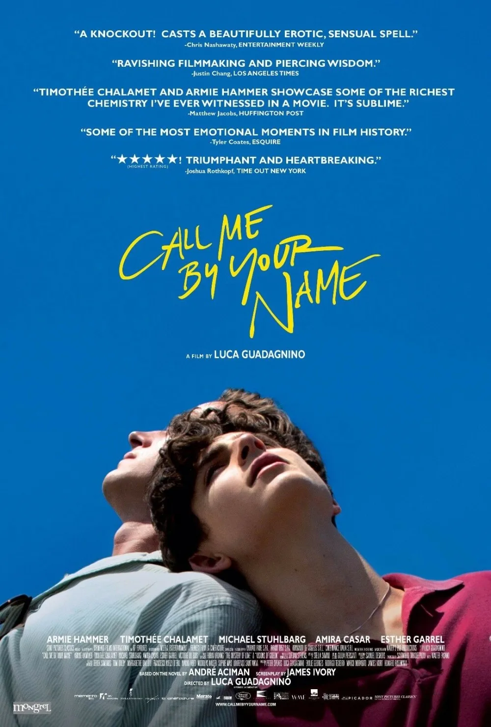 Постер на стену с надписью CALL ME BY YOUR NAME 24x36 дюймов | Дом и сад