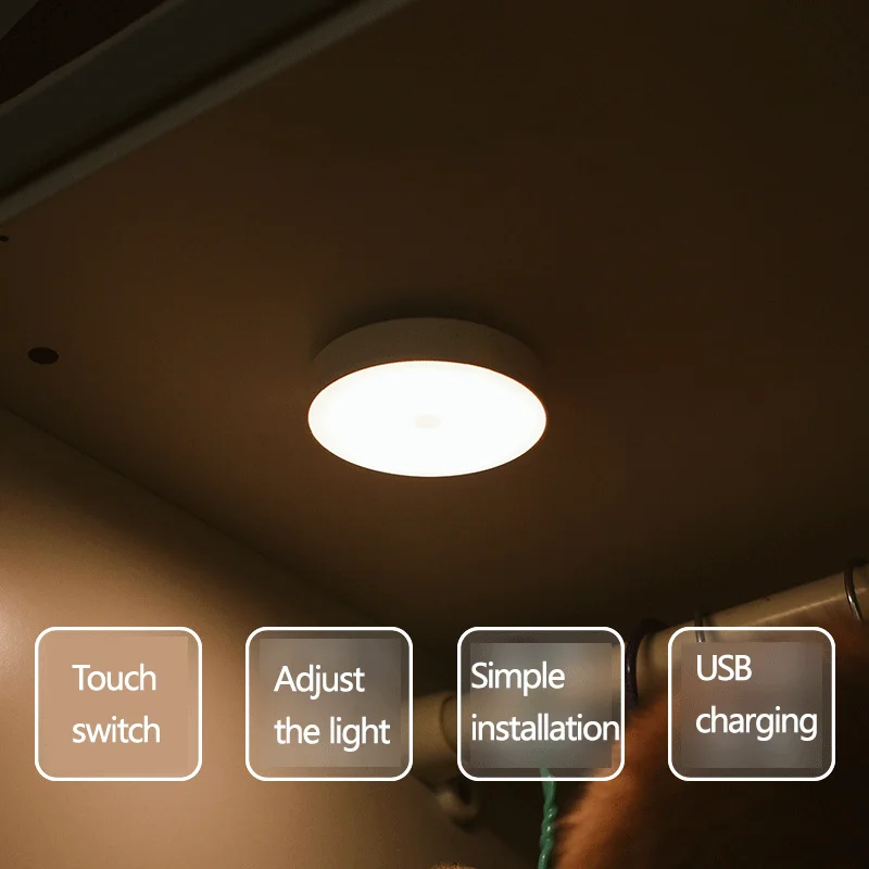 Светодиодный ночник-светильник с сенсорным затемнением USB Перезаряжаемый