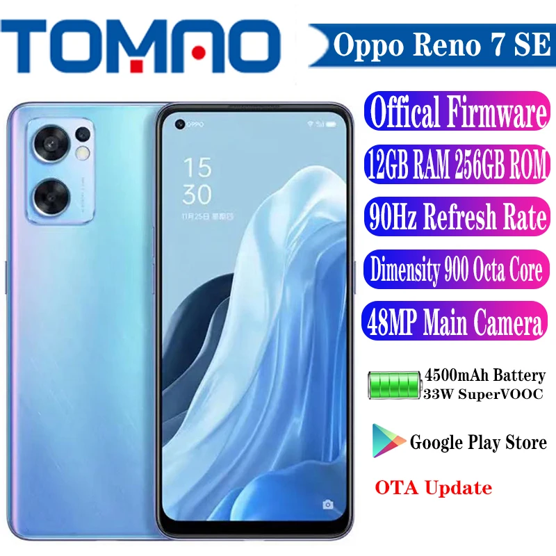 Оригинальный официальный новый смартфон OPPO Reno 7 SE 5G 6 43 дюйма 90 Гц размер 900