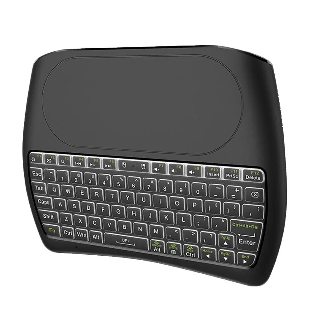 D8 мини цветная подсветка Беспроводная клавиатура Air Mouse тачпад для Smart TV |