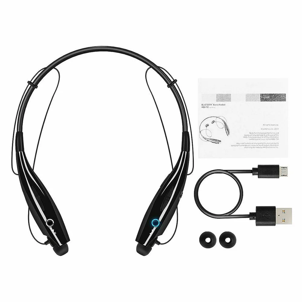 HBS730 Headphones Wireless Bluetooth 5.0 Earphones Sport Waterproof Neck Headset Handsfree Calling Stereo with Microphone Mic |