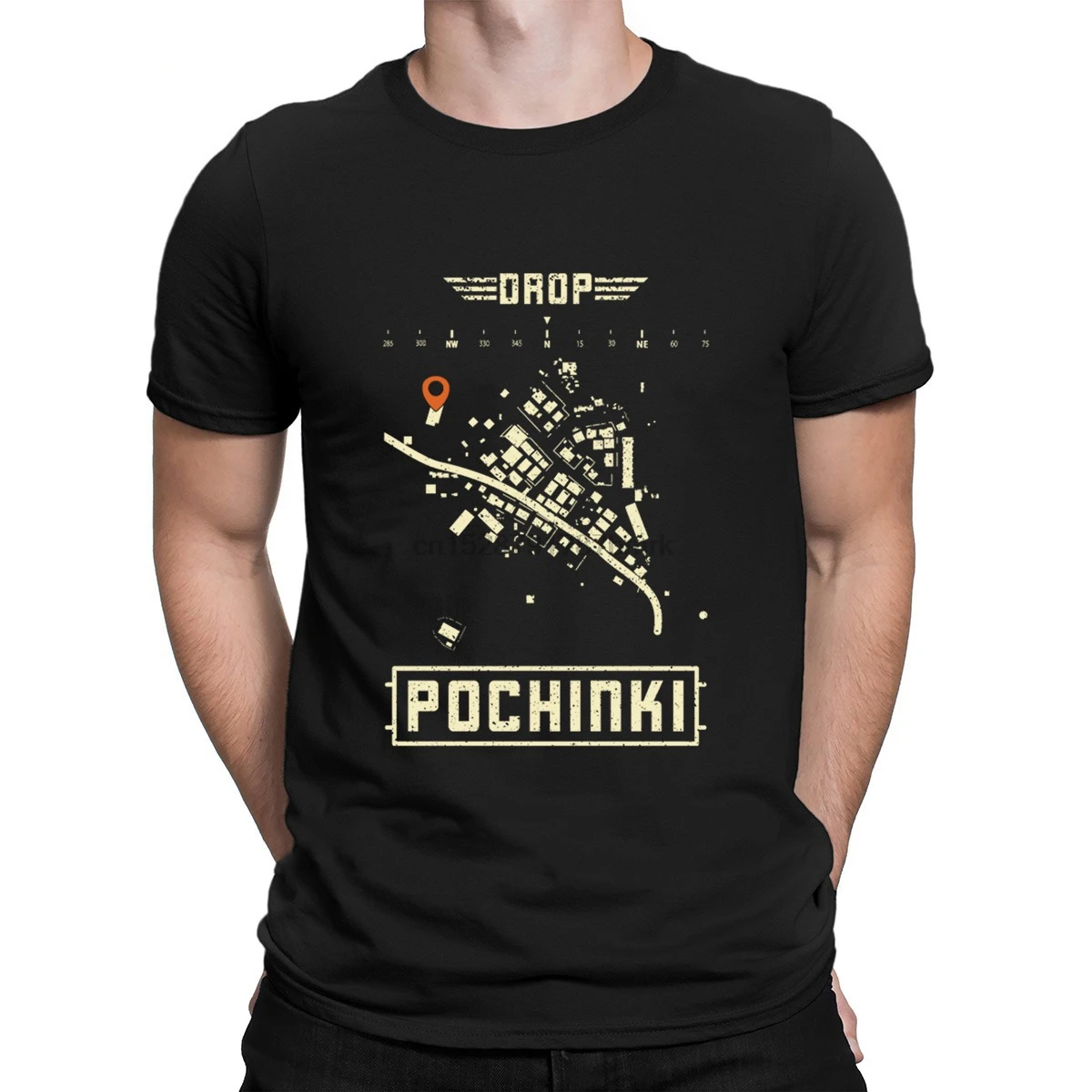 Pubg падение Военная Pochinki футболка интересные удобные веб-сайт Мужские Футболки