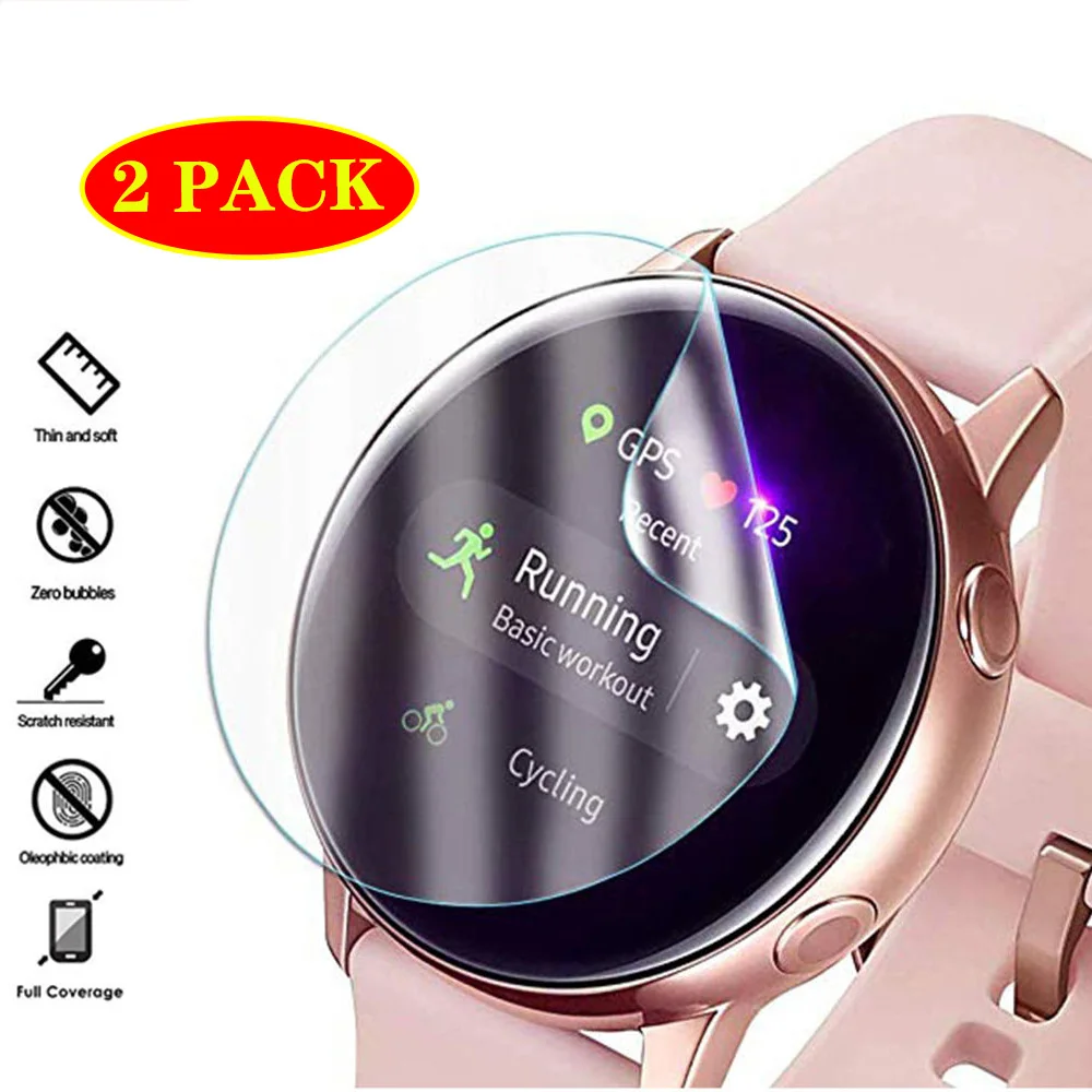 2 шт. ультратонкая Защитная пленка для Samsung Galaxy watch active 44 мм 40 | Наручные часы