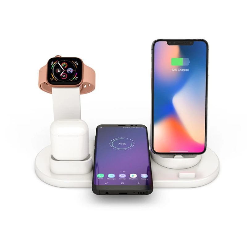 Быстрое беспроводное зарядное устройство Qi для iPhone Xs Max Smasung S8 S9 зарядная док